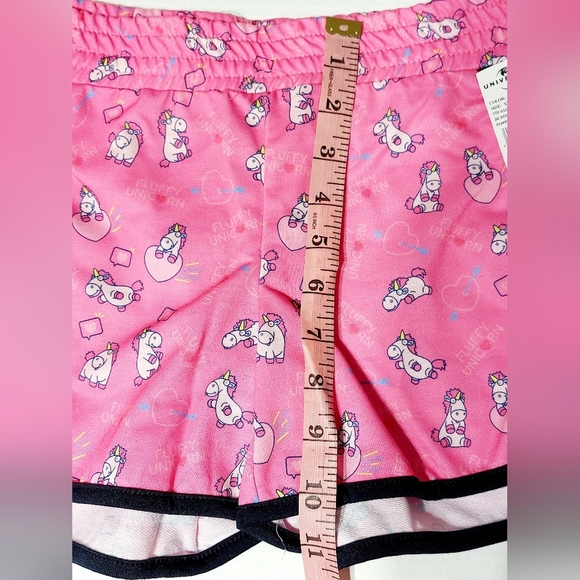 Universal Studios Despicable Me Minion Mayhem Pink Fluffy Unicorn Shorts Size XL - Picture 6 of 6